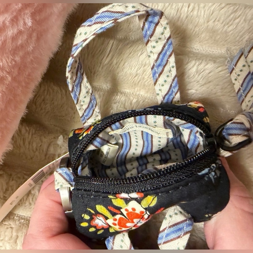 Anthropologie Floral Mini Bag Purse Charm / Key Chain